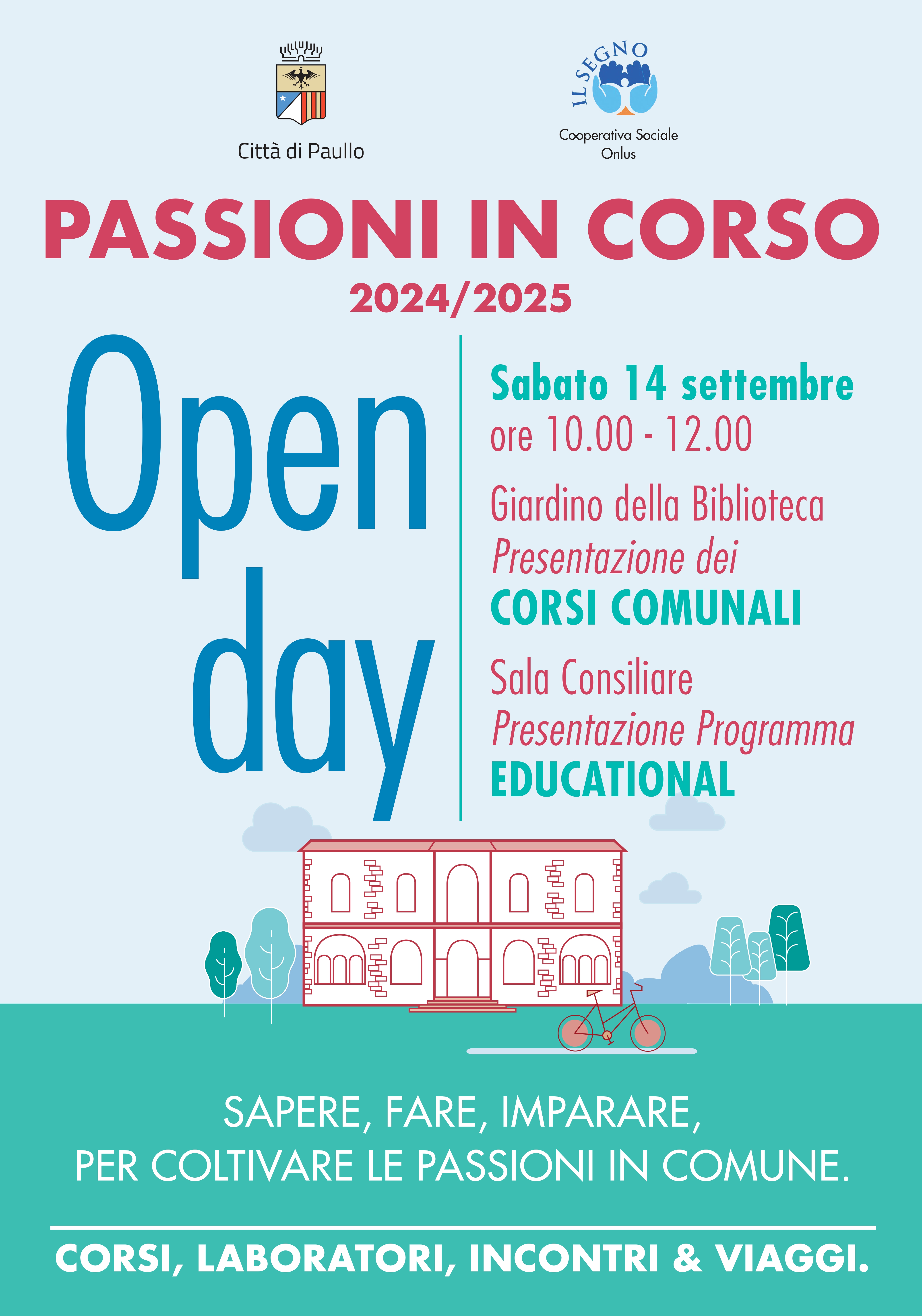 Open day corsi comunali ed Educational 2024-2025