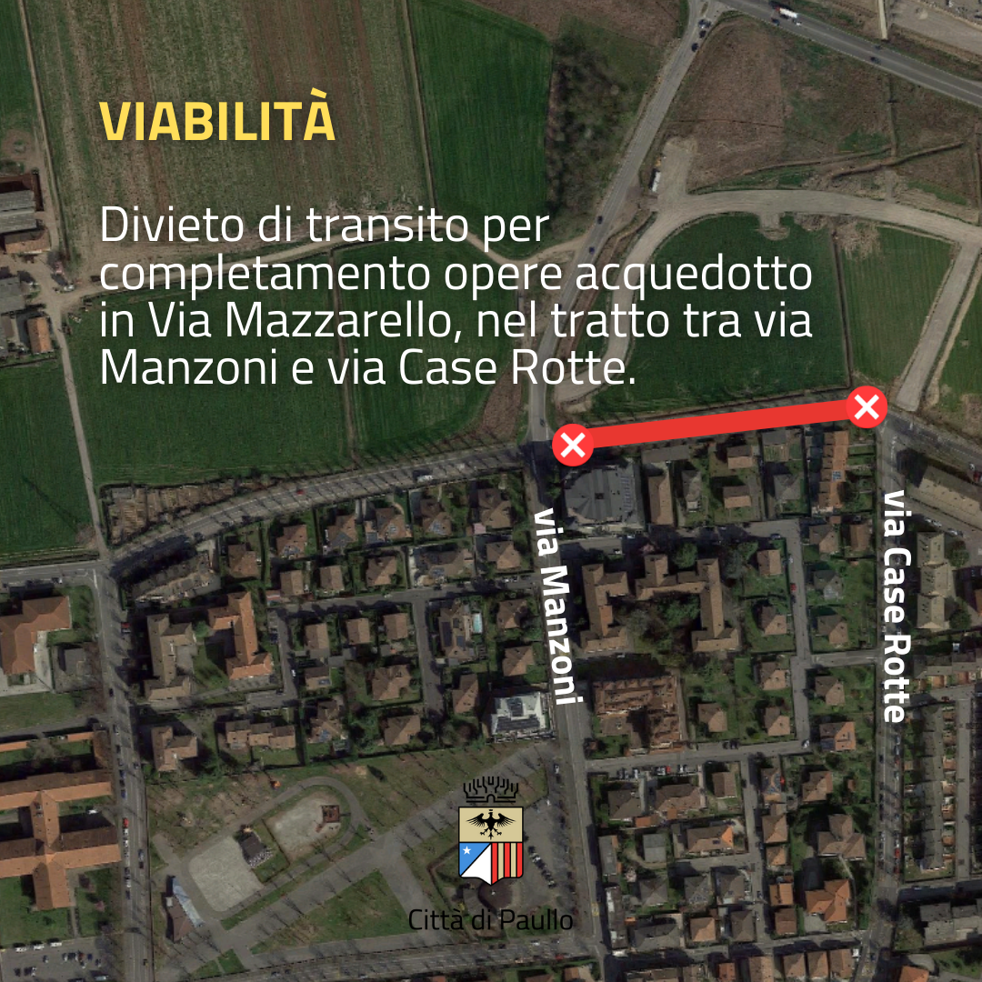 Modifica alla viabilità in Via Mazzarello