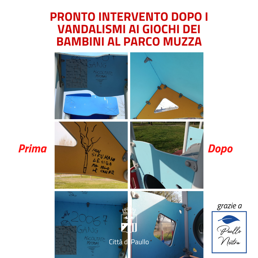 Pronto intervento contro i vandalismi ai giochi per i bambini