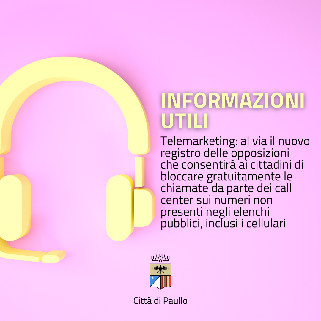 Telemarketing: al via il nuovo registro delle opposizioni