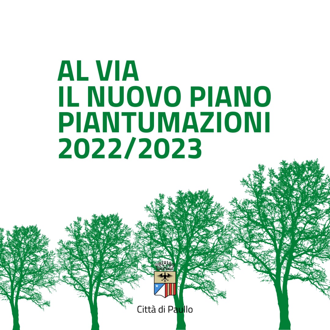 Al via il piano piantumazioni 2022/2023