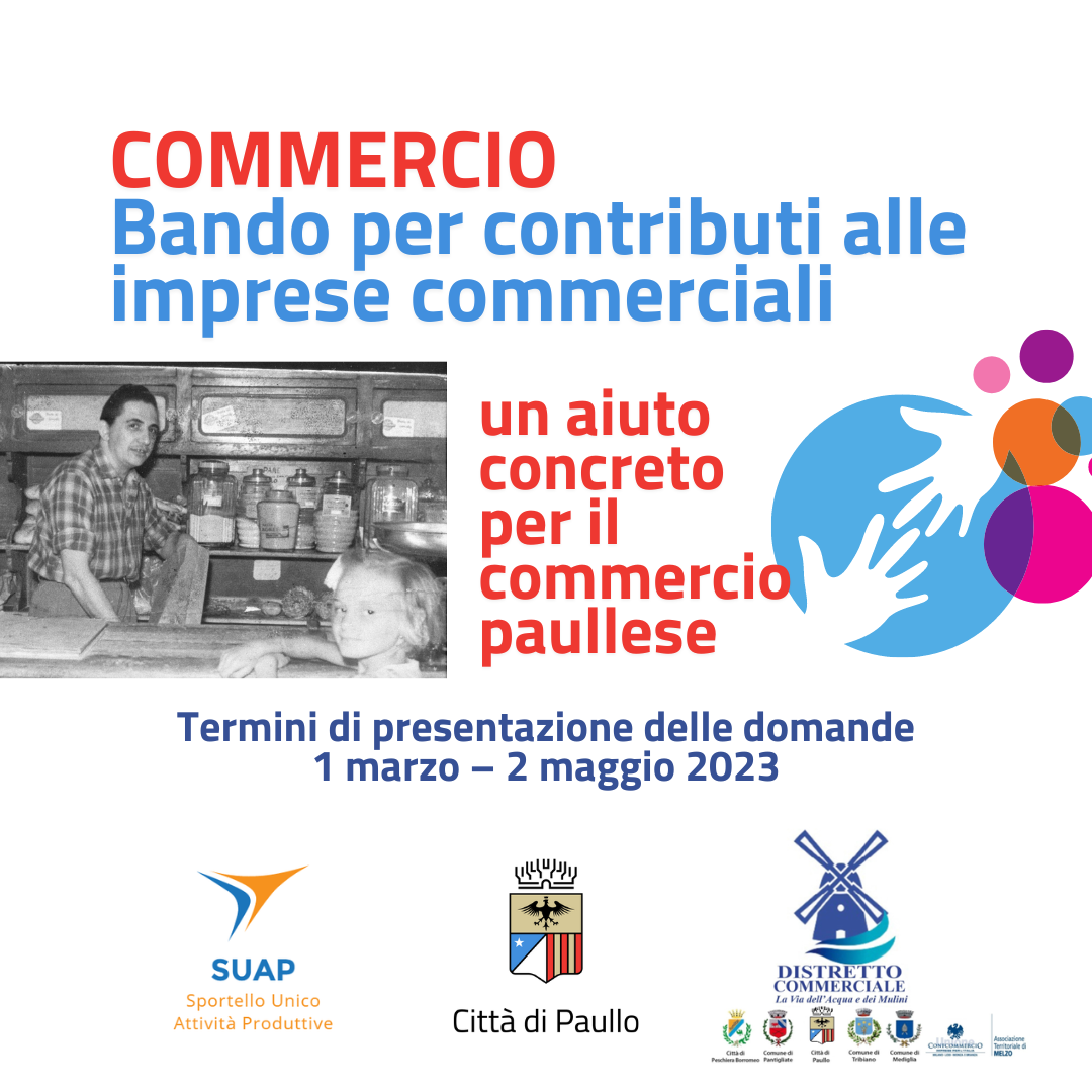 Bando per la concessione di contributi alle imprese commerciali