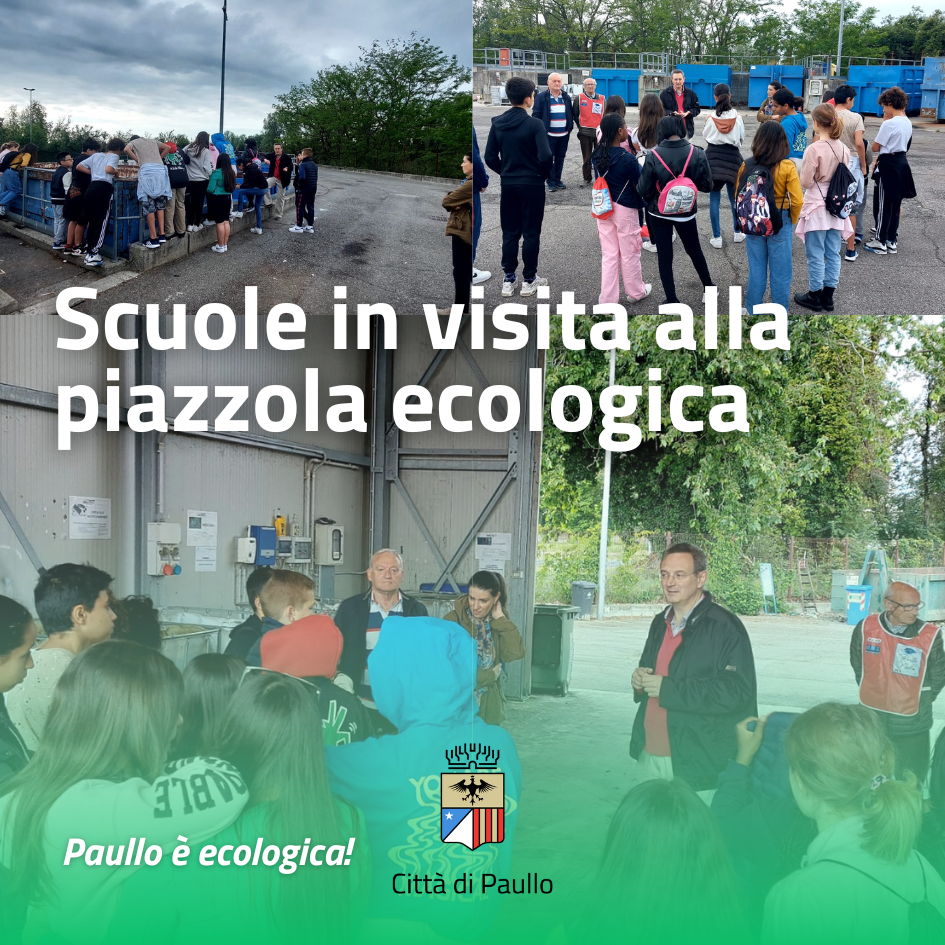 Scuole in visita alla piazzola ecologica