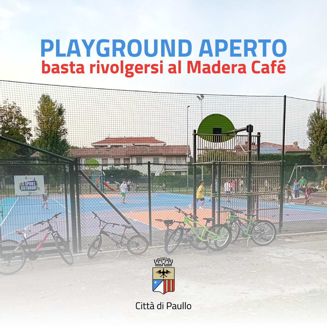 Playground al parco San Tarcisio aperto