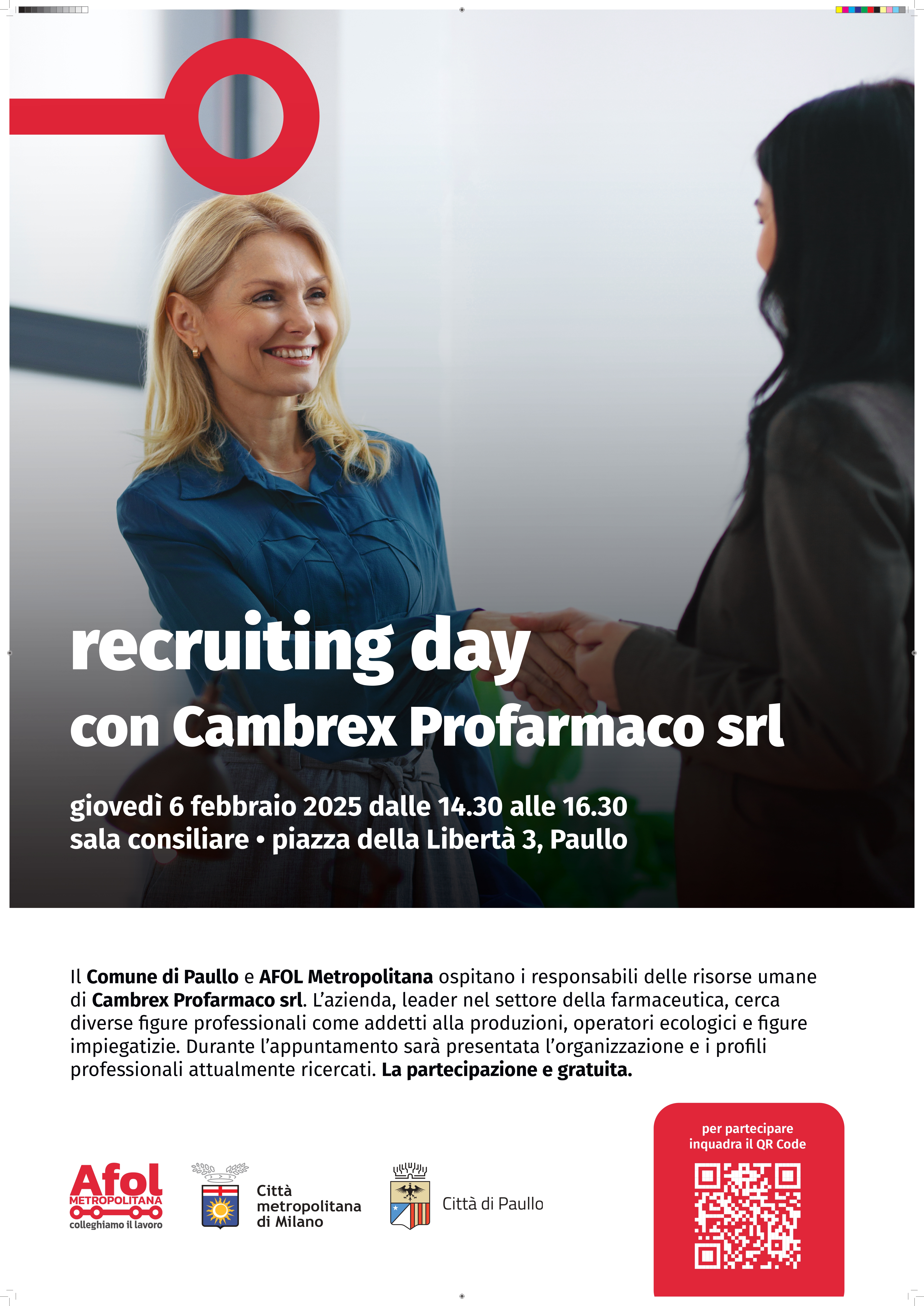 Recruiting day con Cambrex Profarmaco srl