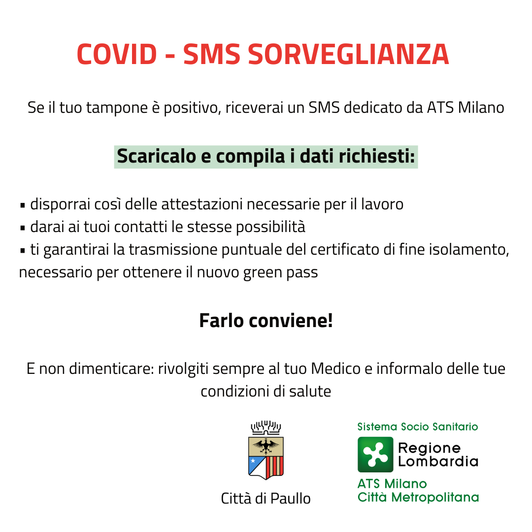 Informativa SMS Sorveglianza Covid