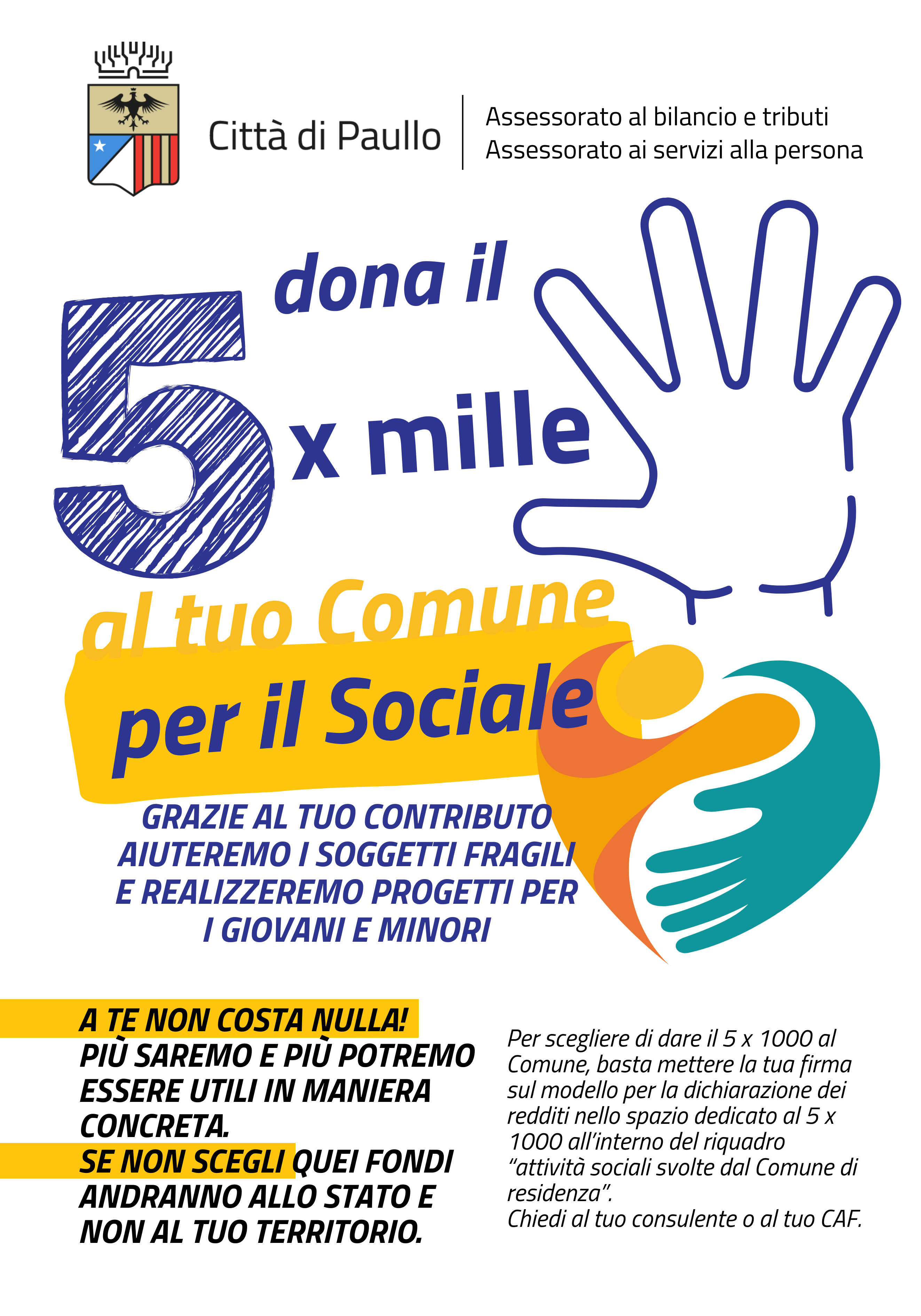 Dona il 5 per mille al sociale