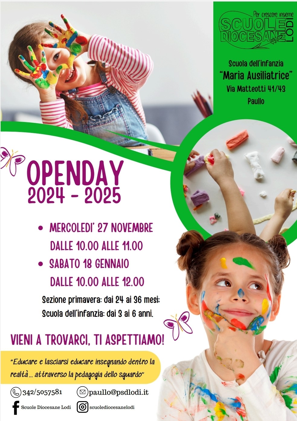 Open Day Scuola Paritaria Maria Ausiliatrice