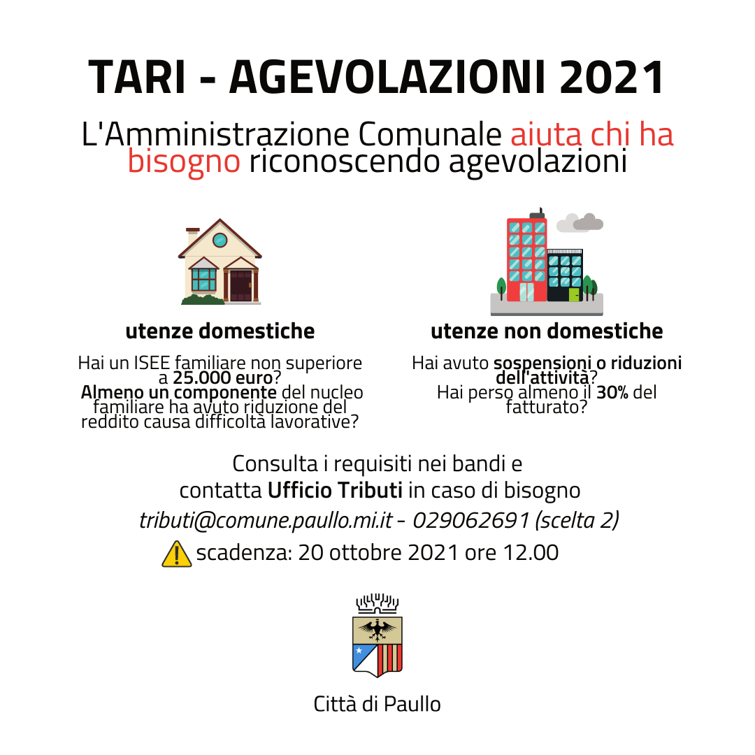 Agevolazioni TARI 2021