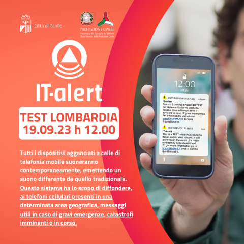 Test IT-alert in Lombardia del 19 settembre 2023