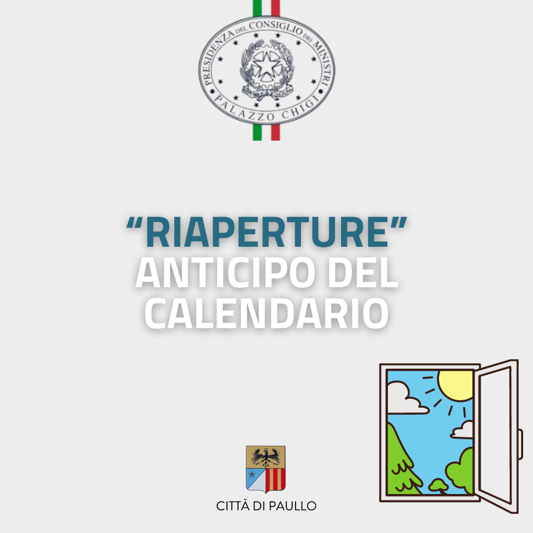 Riaperture, anticipo del calendario