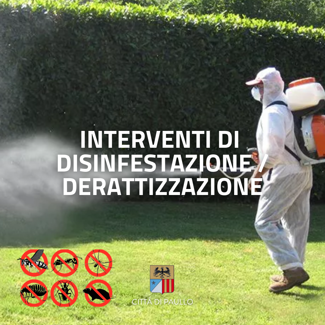 Interventi di disinfestazione/derattizzazione