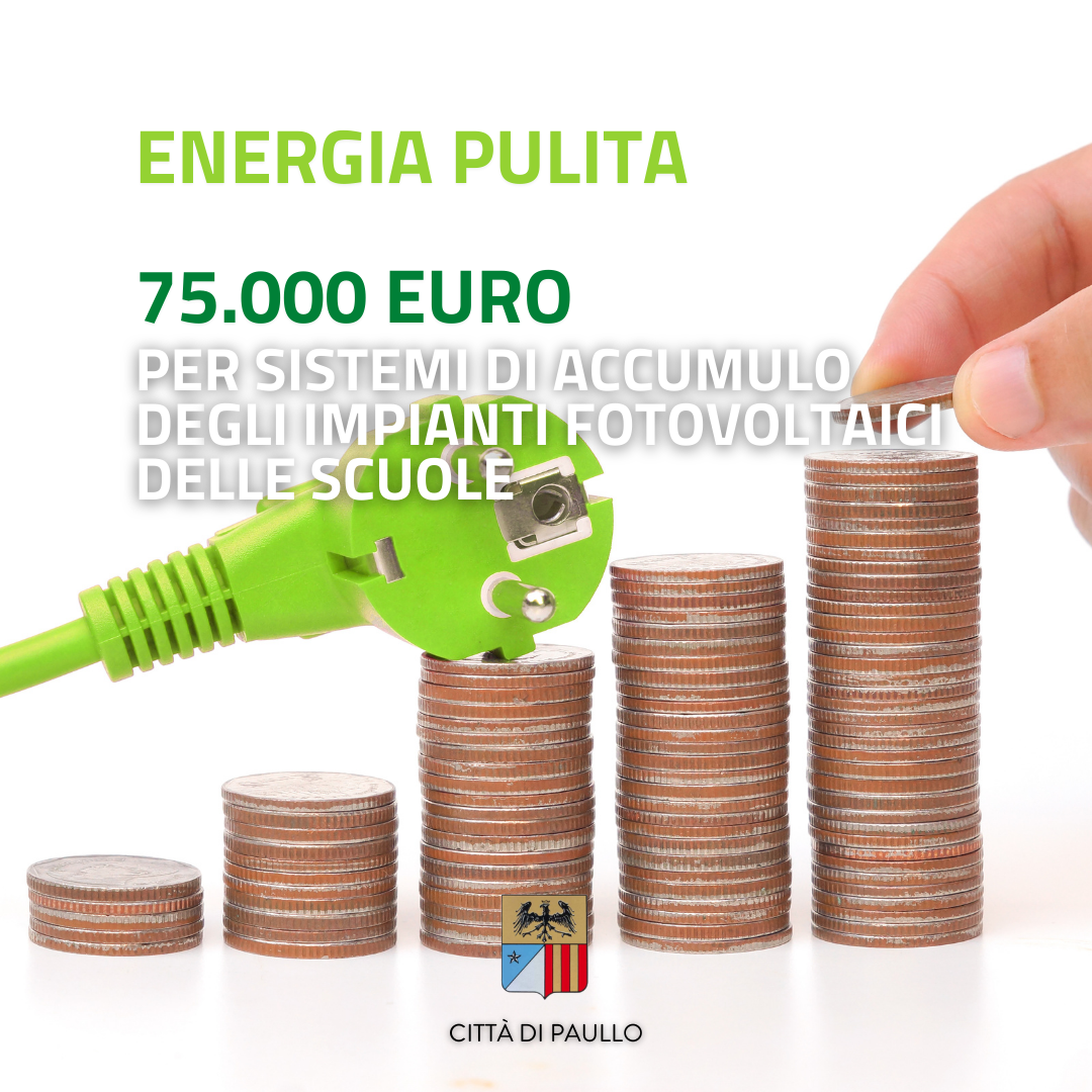 75mila euro per il potenziamento dell'energia pulita